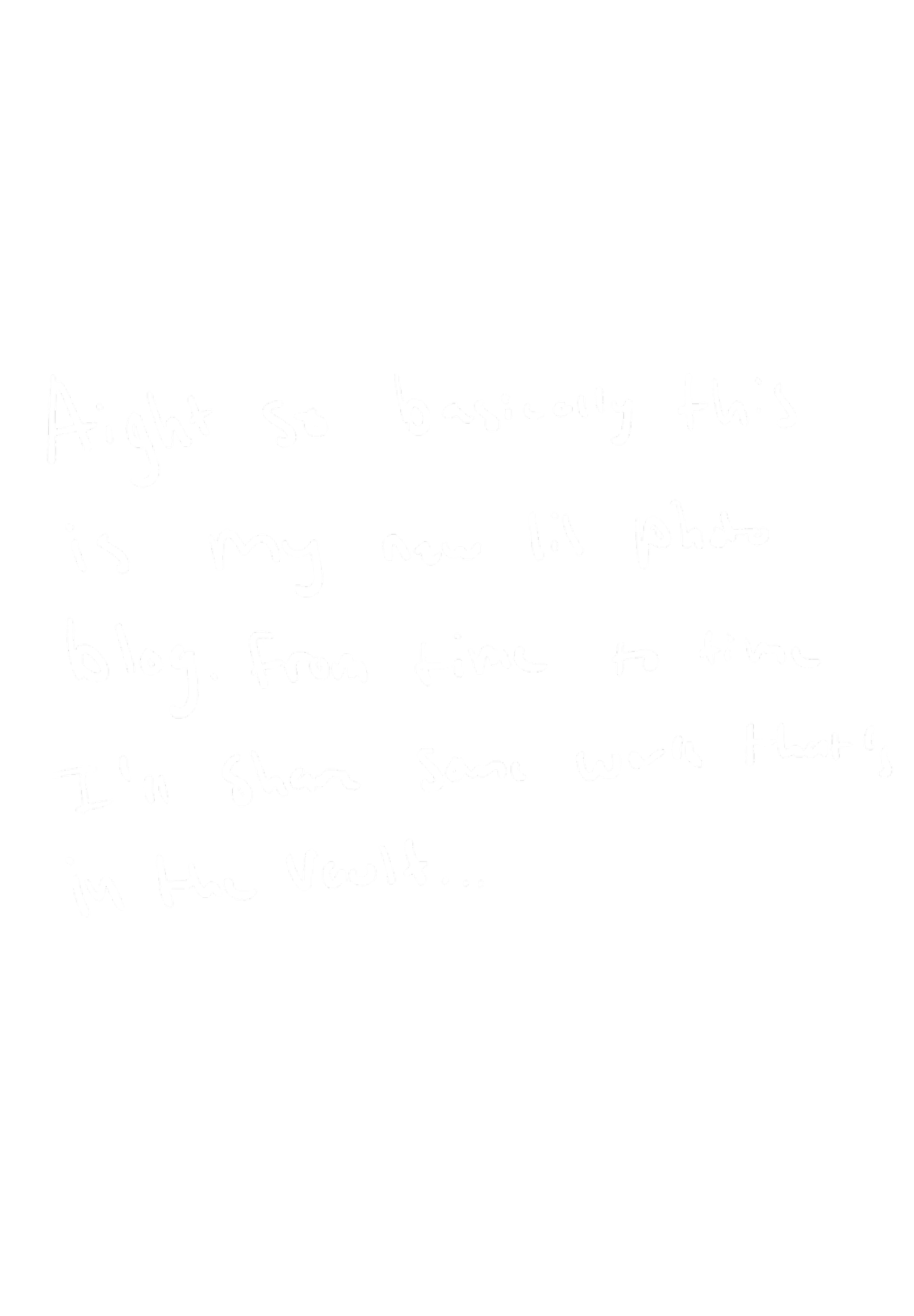 Handwritten note by Mike Jones: this is my new lil photo blog, from time to time I'll share some work that's in the vault